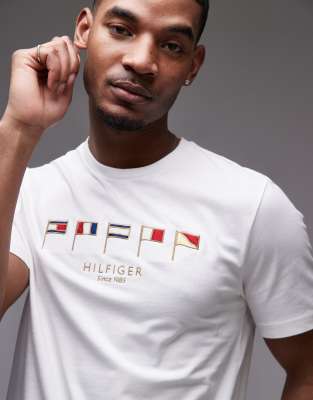 Shop Tommy Hilfiger Multi Flag Logo T-shirt