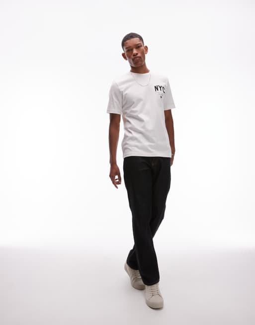 Tommy Hilfiger – Naturvit t-shirt med NYC-logga, 2 av 4