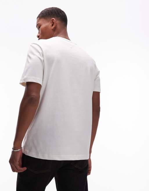 Tommy Hilfiger – Naturvit t-shirt med NYC-logga, 4 av 4
