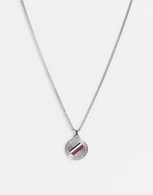 Tommy Hilfiger neckchain in silver with circular dog tag