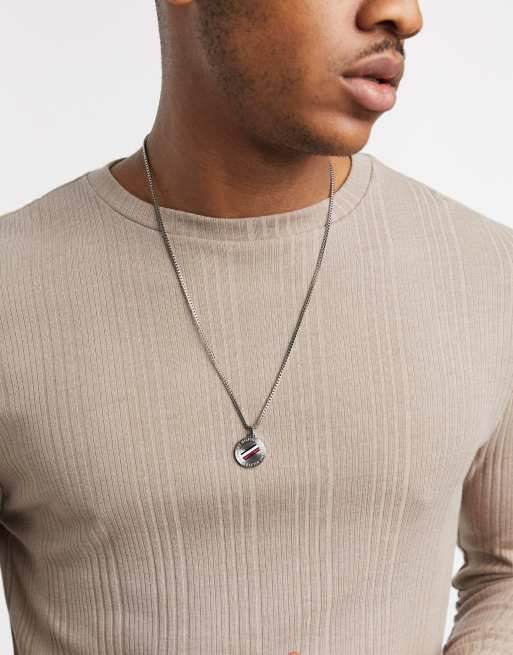 Tommy hilfiger dog tag necklace store