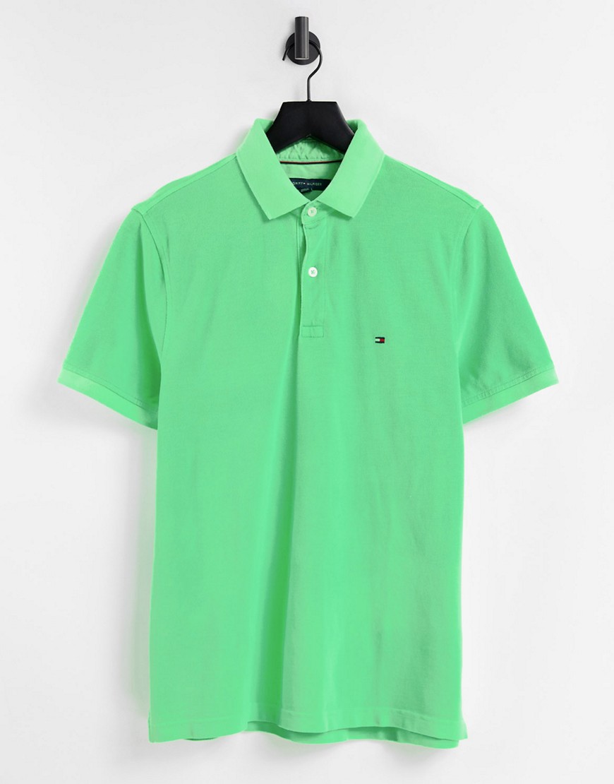 Tommy Hilfiger neon washed ivy polo shirt-Green