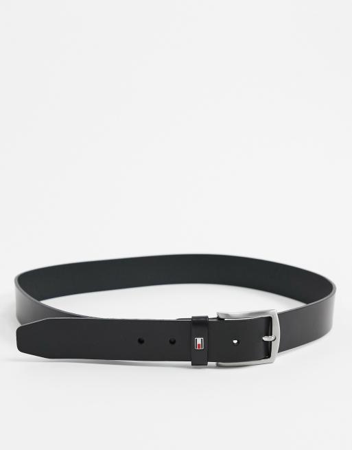 Tommy Hilfiger – New Denton – Svart läderskärp 3.5 cm, 2 av 4