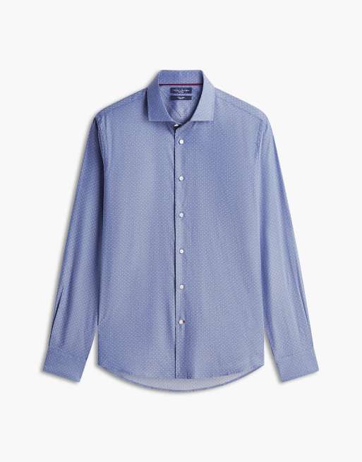 Tommy Hilfiger New york label chemise coupe slim à col flex bleu marine, 5 de 6