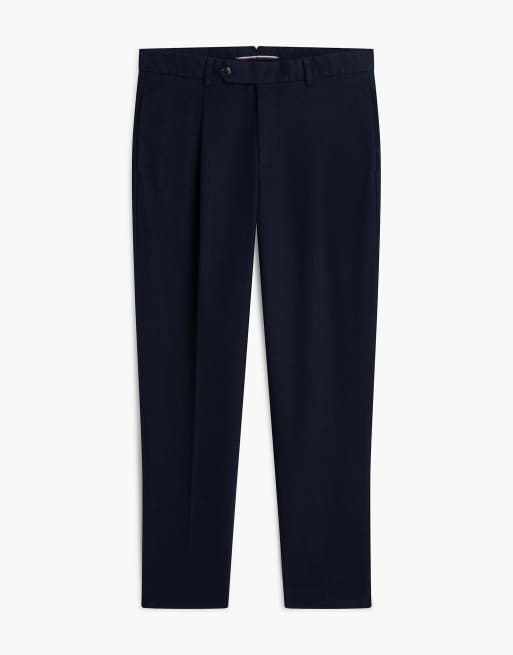 Tommy Hilfiger New york label gebürstete Tapered-Hose in Marineblau, 5 von 6
