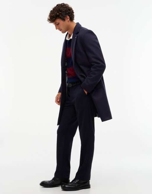 Tommy Hilfiger New york label knit straight trousers in navy blue, 3 of 7