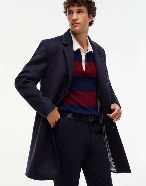 Tommy Hilfiger New york label knit straight trousers in navy blue, 4 of 7