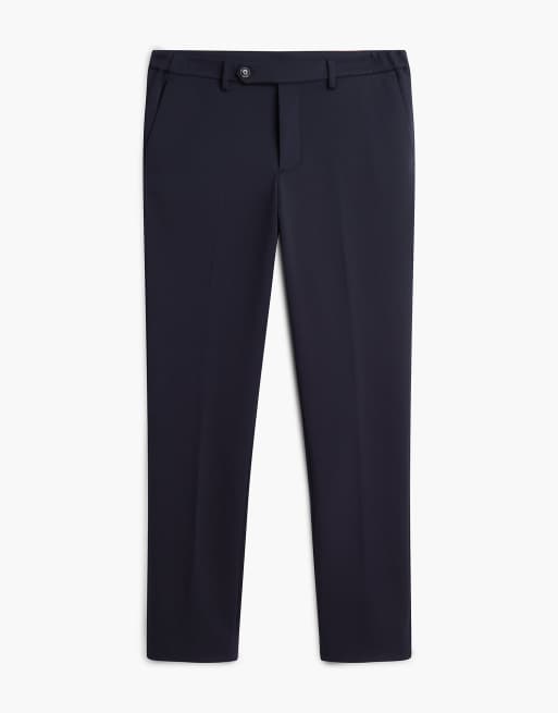 Tommy Hilfiger New york label knit straight trousers in navy blue, 7 of 7