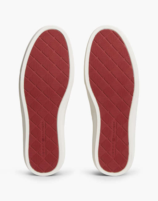 Tommy Hilfiger New york label leather cupsole trainers in winter cognac, 5 of 7