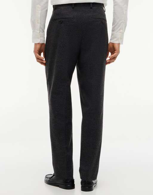 Tommy Hilfiger New york label pattern tapered trousers in dark grey heather, 4 of 6