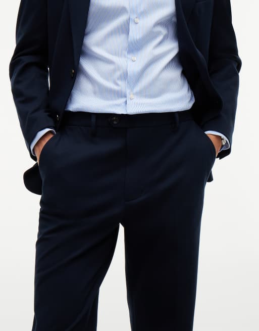 Tommy Hilfiger New york label performance jersey trousers in navy blue, 3 of 7
