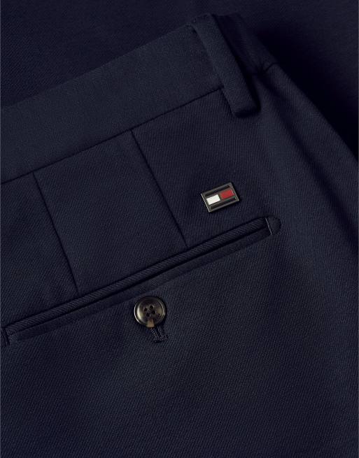 Tommy Hilfiger New york label performance jersey trousers in navy blue, 7 of 7