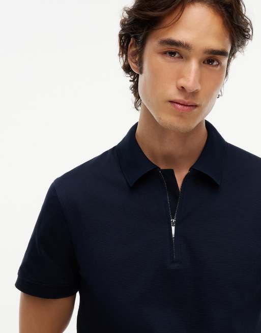 Tommy Hilfiger New york label performance Regular-Fit Polohemd in Marineblau, 3 von 7
