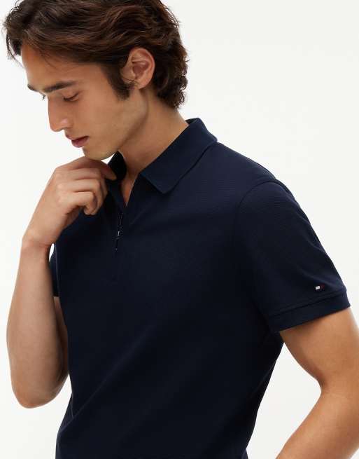 Tommy Hilfiger New york label performance Regular-Fit Polohemd in Marineblau, 4 von 7