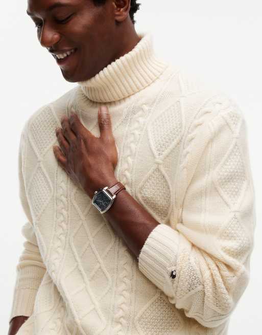 Tommy Hilfiger New York Label Pullover aus Wollmix in Ivory Petal, 3 von 7