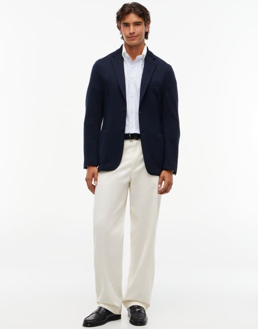 Tommy Hilfiger New york label regular contrast collar shirt in blue spell / white, 2 of 6