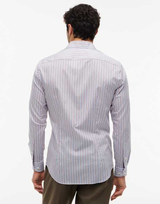 Tommy Hilfiger New york label slim fit flex collar shirt in multi, 4 of 6