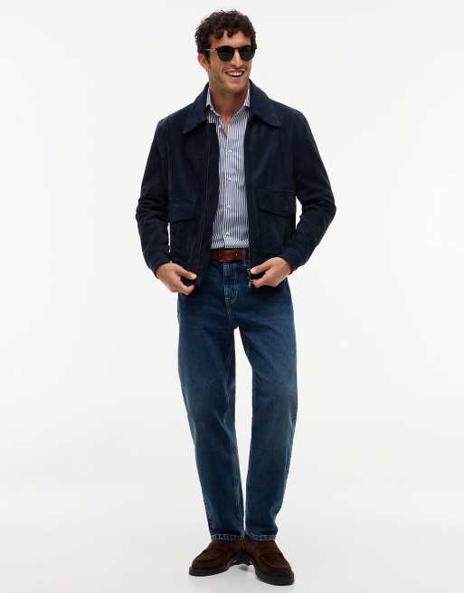 Tommy Hilfiger New york label Slim Fit Hemd mit Flex-Kragen in Marineblau / Weiß, 2 von 6