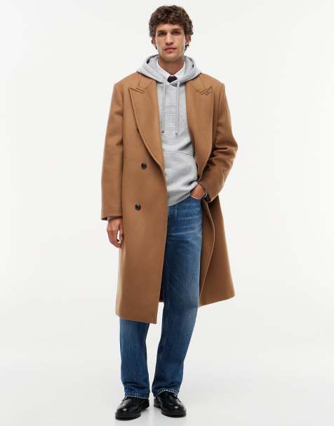 Tommy Hilfiger New york label wool blend coat in brown - view 1