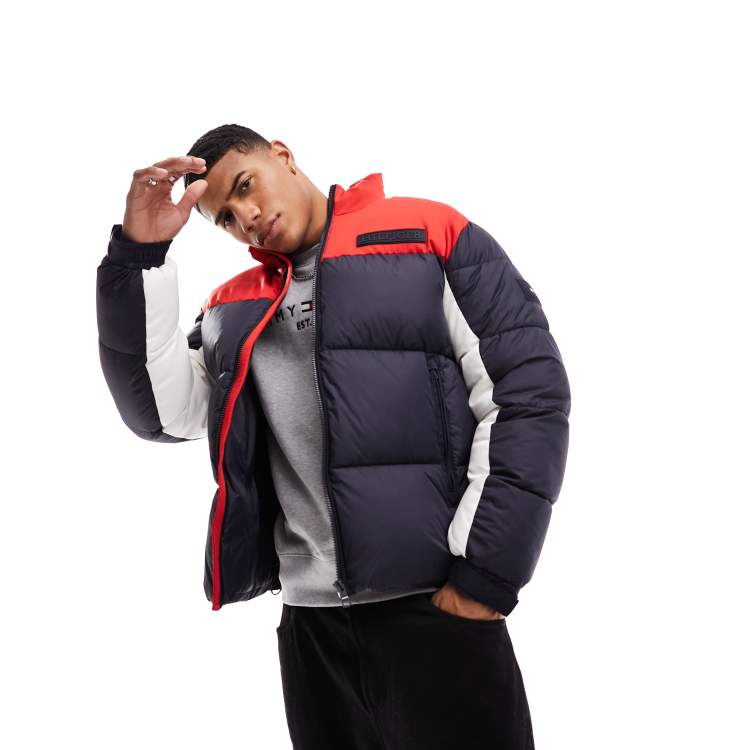 Tommy hilfiger red store and black jacket