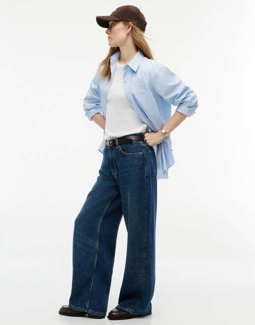 Tommy Hilfiger Nola jean droit taille basse délavé bleu foncé, 3 de 7