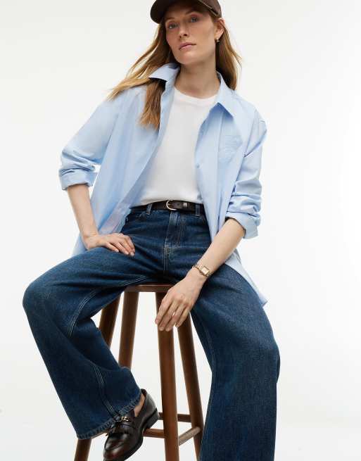 Tommy Hilfiger Nola jean droit taille basse délavé bleu foncé, 5 de 7