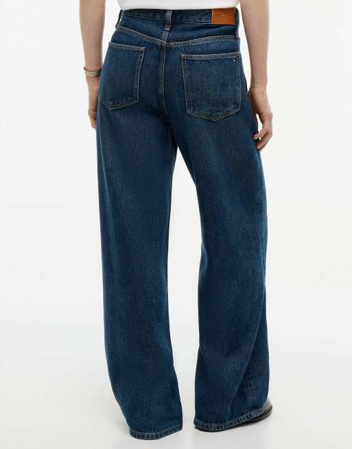 Tommy Hilfiger Nola jean droit taille basse délavé bleu foncé, 6 de 7
