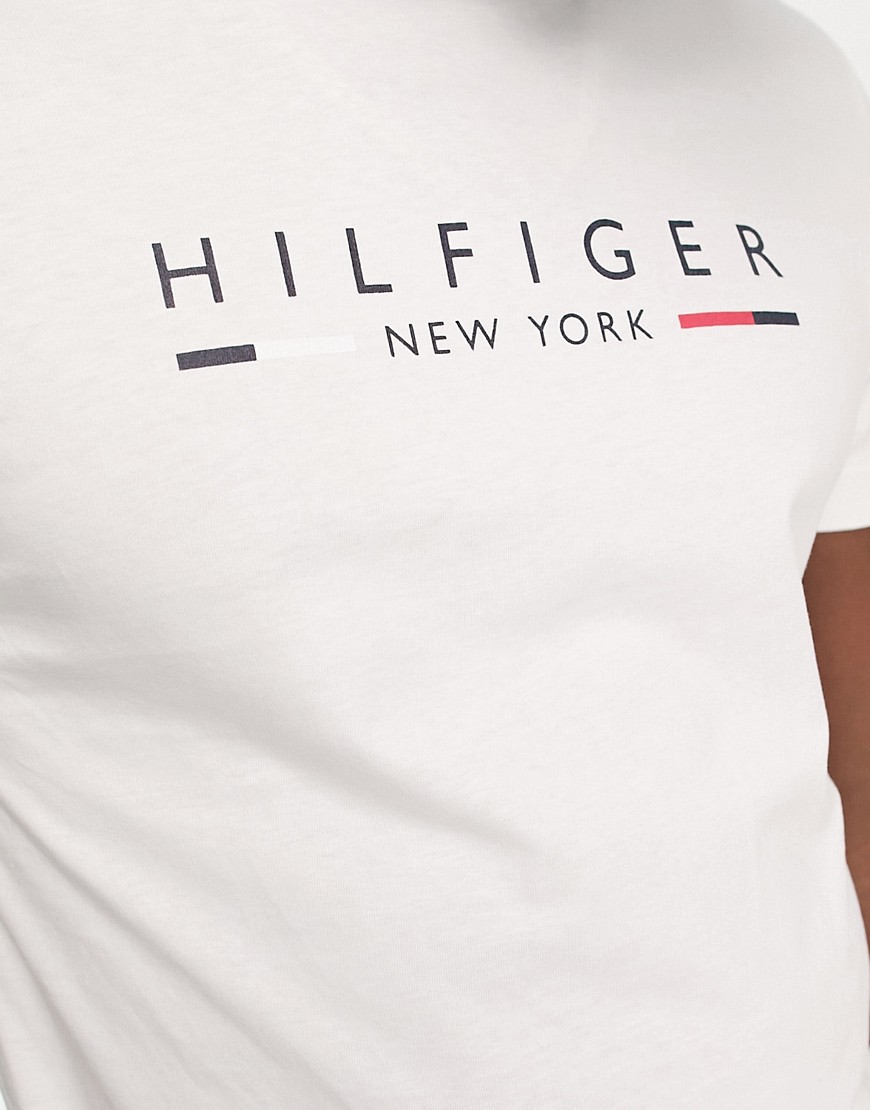NY - T-shirt bianca con logo-Bianco - Tommy Hilfiger T-shirt donna  - immagine3