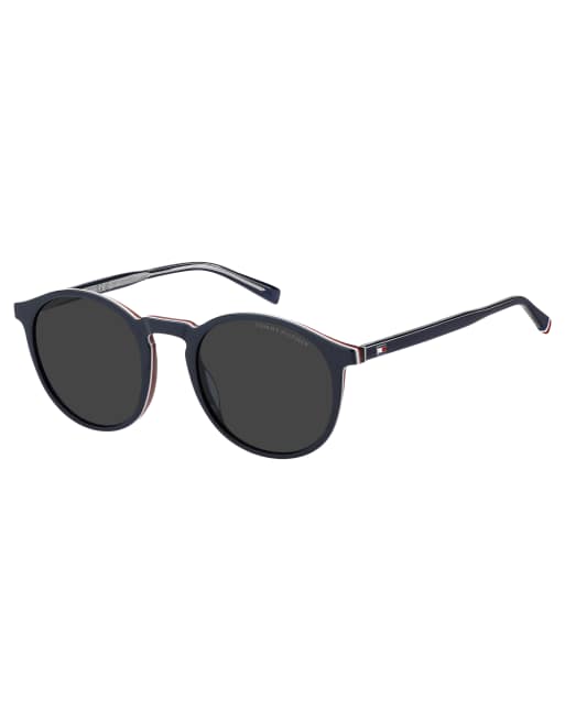 Tommy Hilfiger - Occhiali da sole rotondi blu , 2 di 3