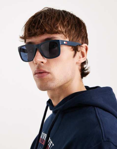 Tommy Hilfiger - Occhiali da sole squadrati blu e rossi - view 1