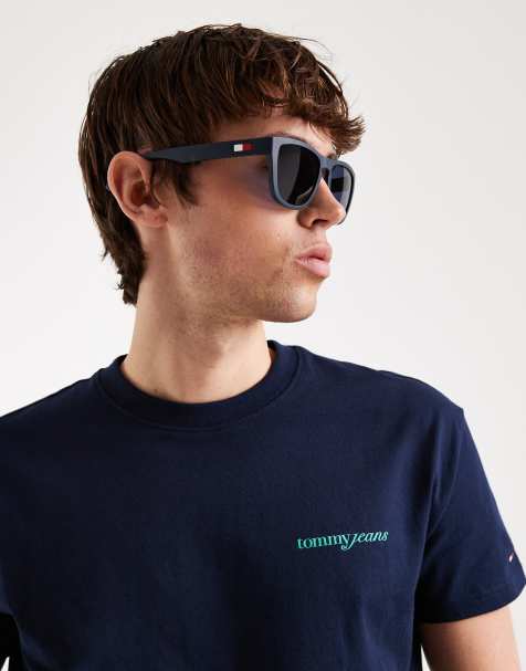 Tommy Hilfiger - Occhiali da sole squadrati blu e rossi - view 1