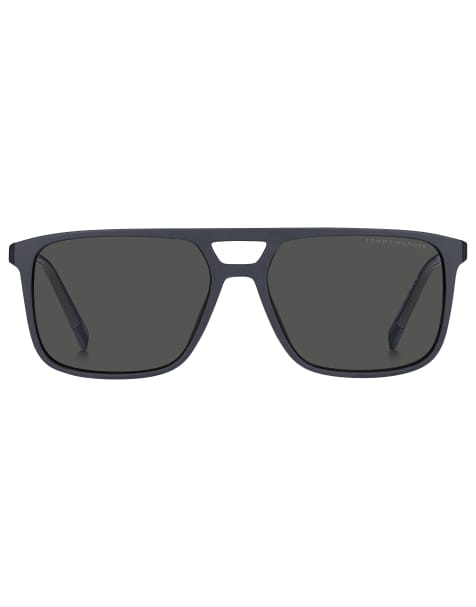 Tommy Hilfiger - Occhiali da sole squadrati blu/grigi - view 1