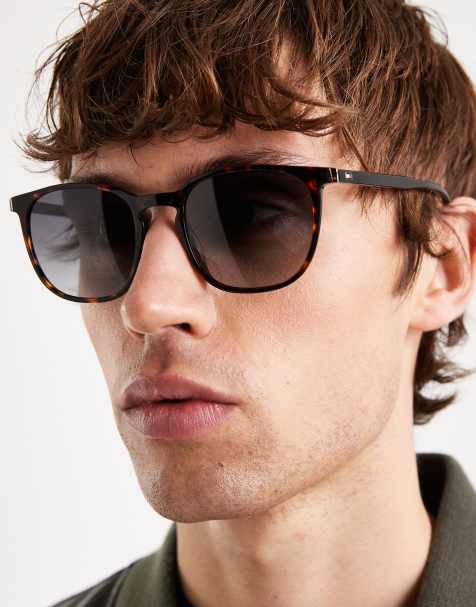 Tommy Hilfiger - Occhiali da sole squadrati marrone havana - view 1