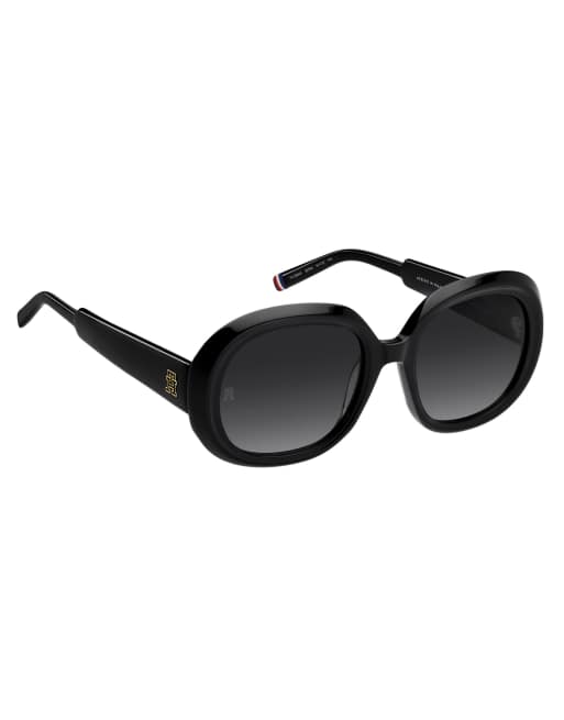Tommy Hilfiger - Occhiali da sole squadrati neri , 4 di 6