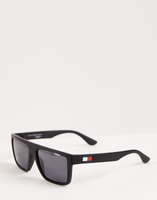 Tommy Hilfiger - Occhiali da sole squadrati nero e grigio , 2 di 3