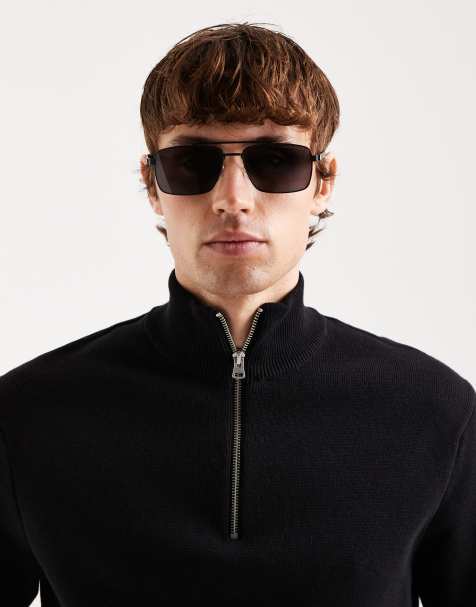 Tommy Hilfiger - Occhiali da sole squadrati nero opaco - view 1