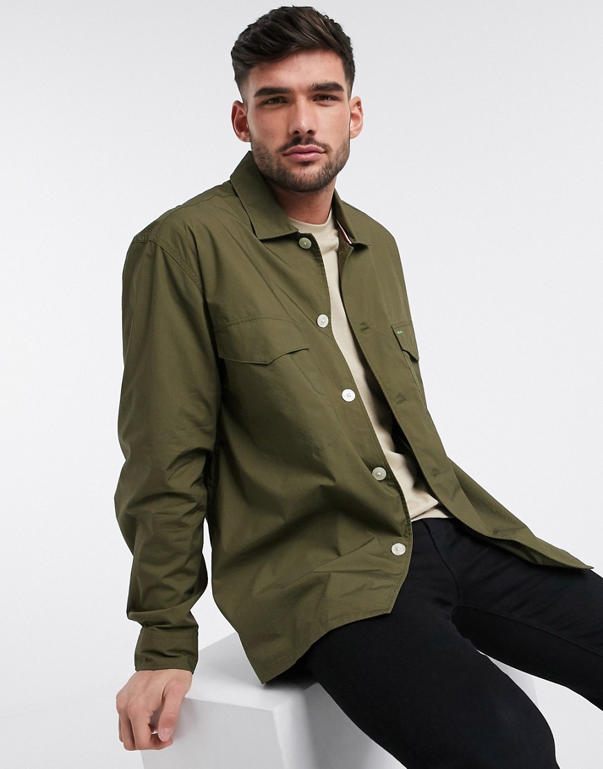 Tommy Hilfiger officer overshirt in army green