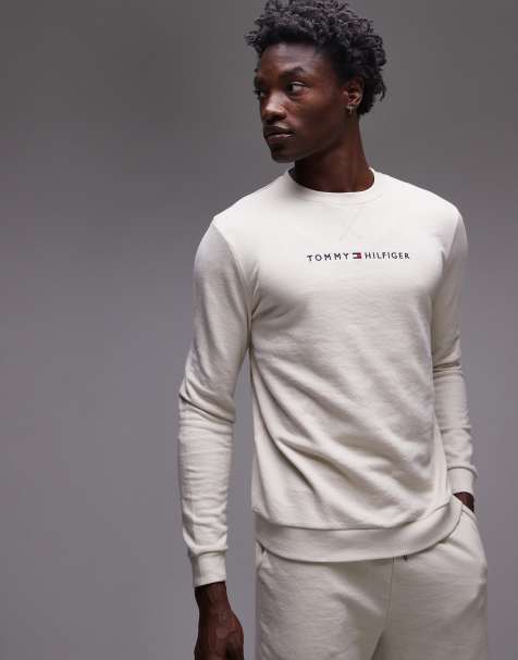 Tommy Hilfiger - Offwhite sweatshirt med logo - view 1