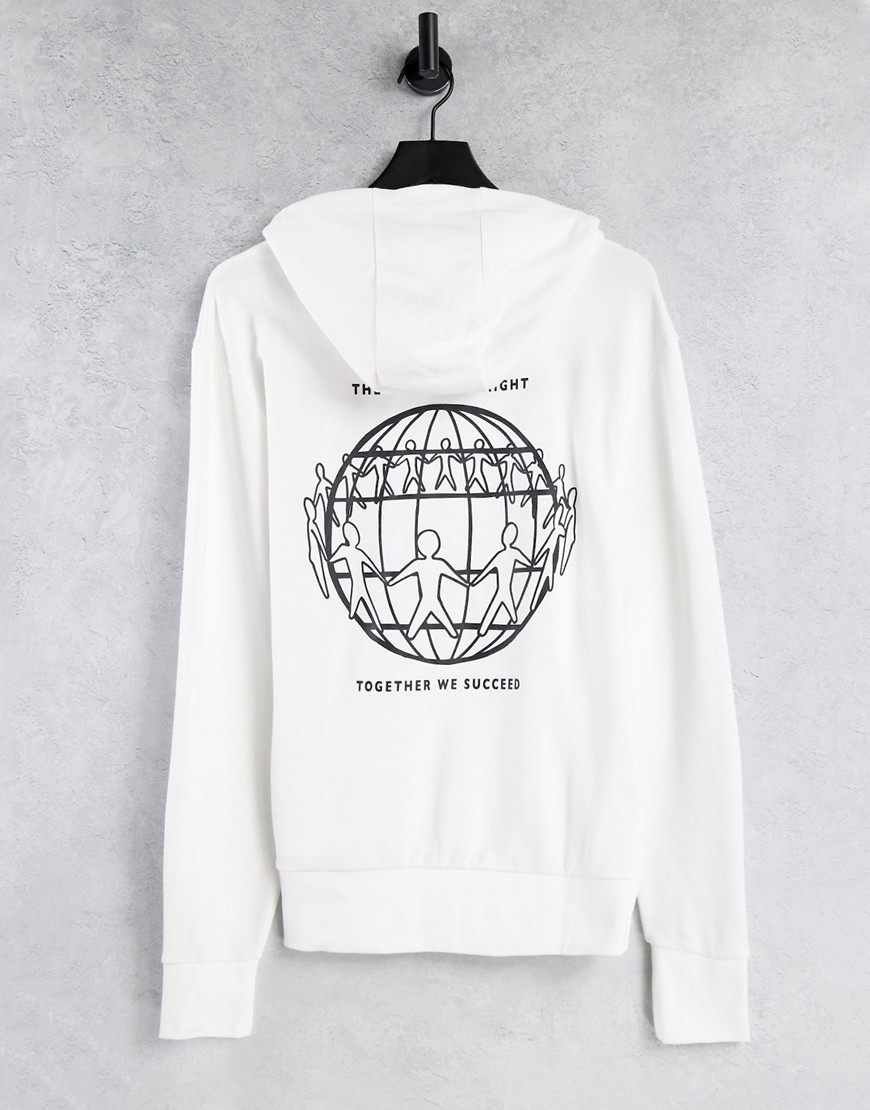 Tommy Hilfiger One Planet capsule unisex back print hoodie in white