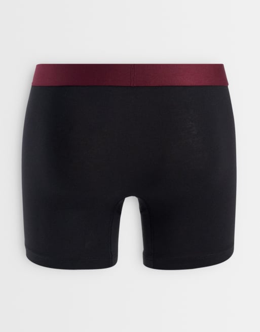 Tommy Hilfiger original 3 pack boxer briefs in black with red waistbands, 3 of 3
