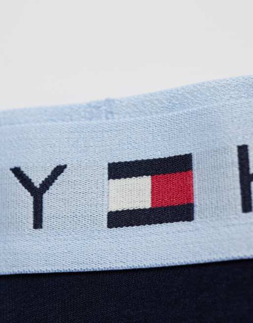 Tommy Hilfiger Original 3 pack briefs in black with red/navy/gray waistbands, 2 of 3