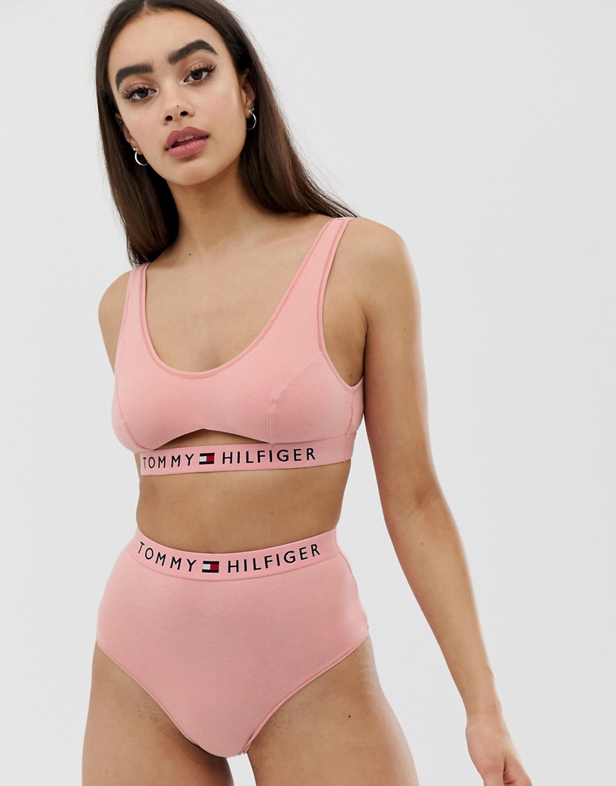 Tommy Hilfiger Original - Culotte bikini a vita alta rosa cuoio