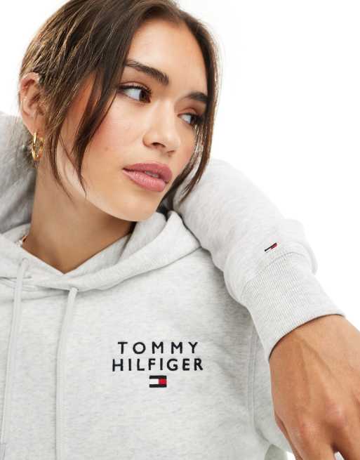 Felpa tommy hilfiger grigia store