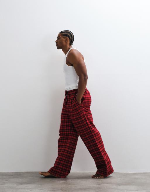 Tommy Hilfiger Original Flanell-Pyjamahose in rotem Karomuster, 2 von 4