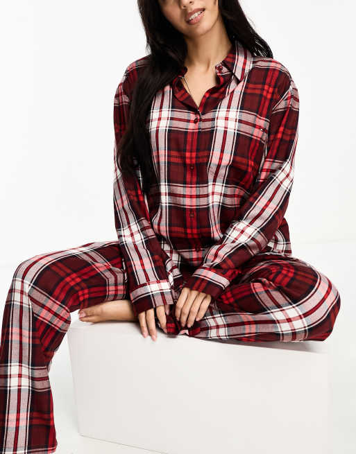 Tommy Hilfiger Original flannel night shirt in red check