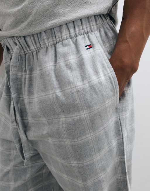 Tommy Hilfiger Original flannel pyjama pants in grey plaid, 2 of 4