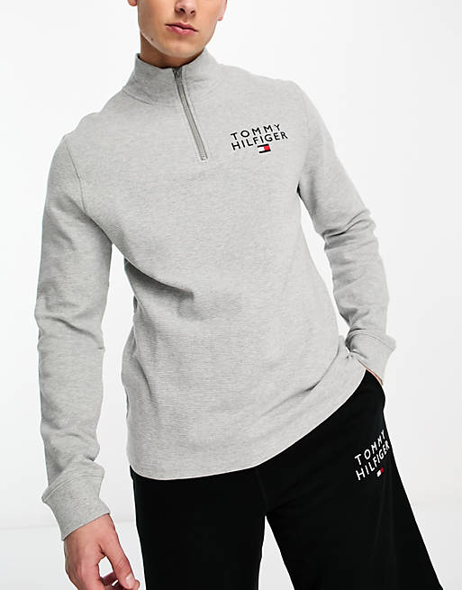 Tommy Hilfiger Original half zip sweatshirt in grey | ASOS
