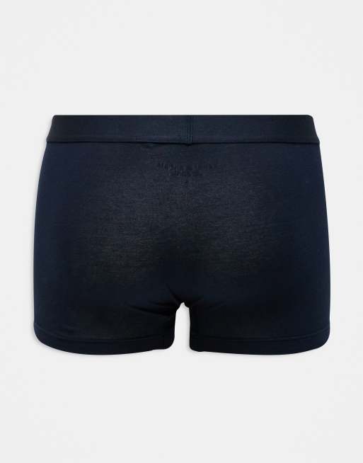 Tommy Hilfiger – Original – Marinblå trunks med kopparfärgat, blått och marinblått midjeband, 3-pack, 2 av 3