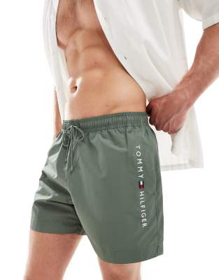 Original medium drawstring swim shorts in stonewash green