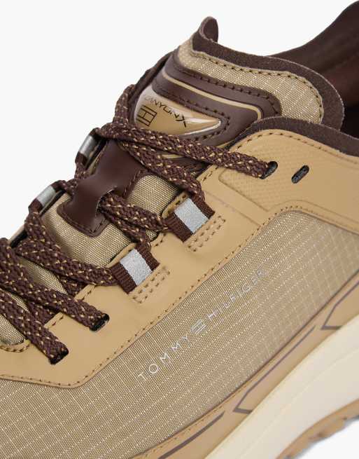Tommy Hilfiger Outdoor waterproof non-slip trainers in southern tan, 6 of 7